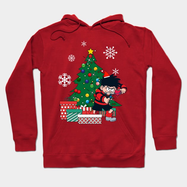 Dennis The Menace Around The Christmas Tree Hoodie by Nova5